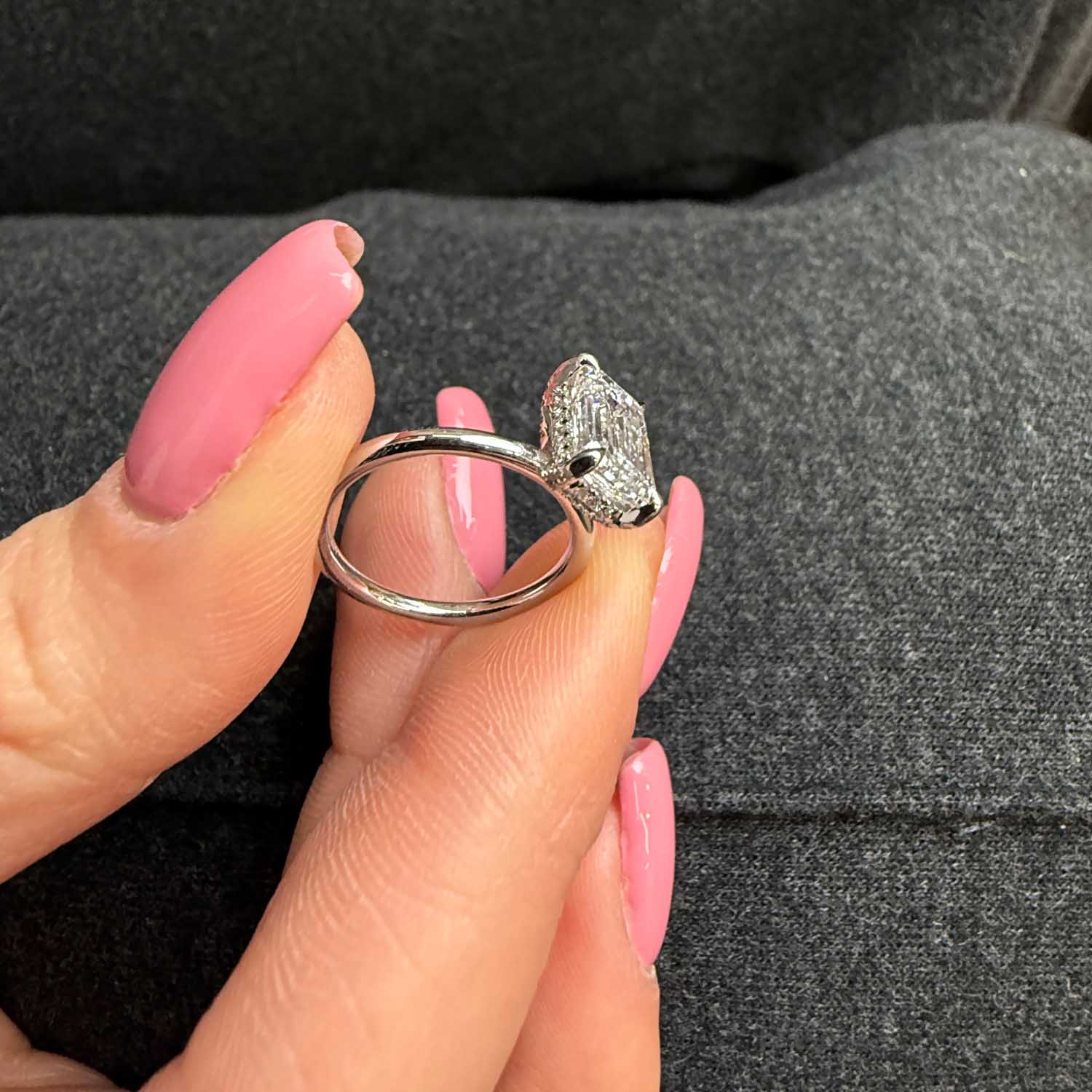 Gillian Hidden Halo Diamond Lab Grown Diamond Engagement Ring