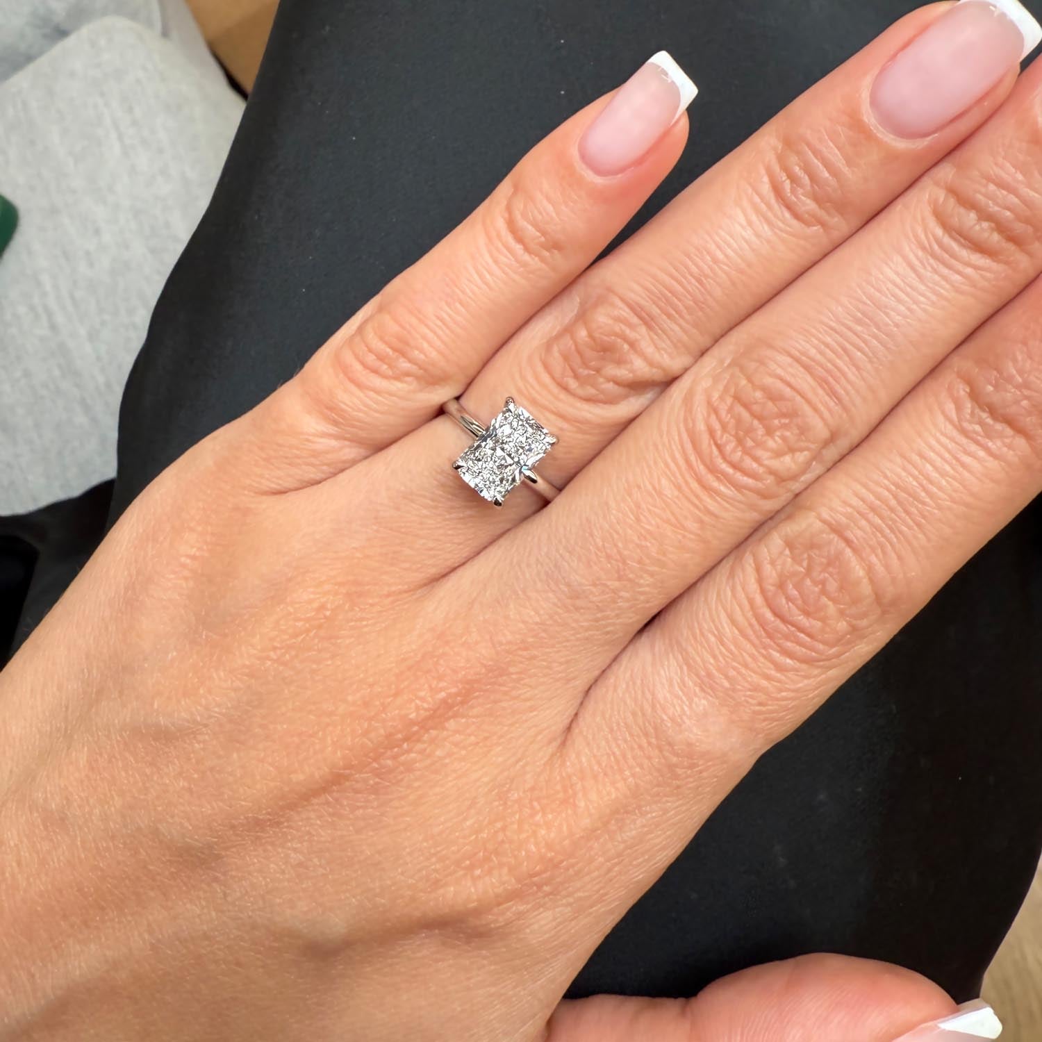 Arlo Hidden Halo Diamond Lab Grown Diamond Engagement Ring