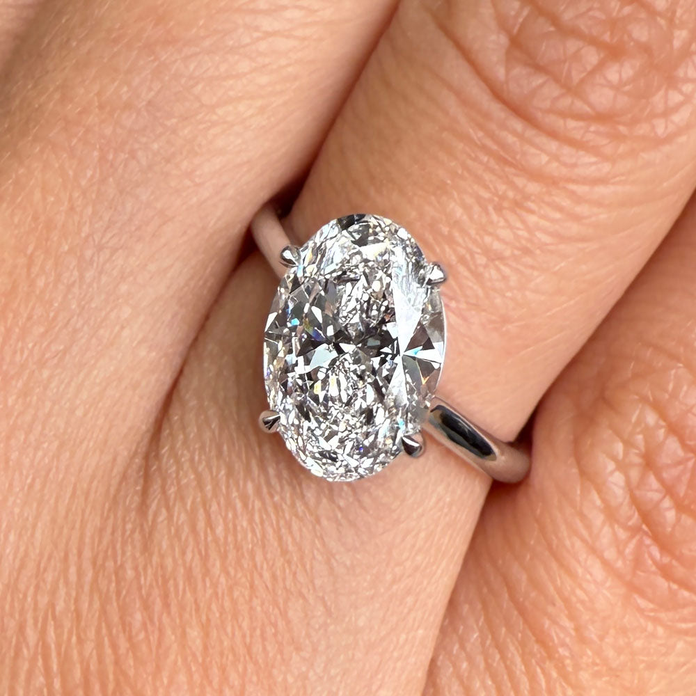 Caspian Tilted Lab Grown Diamond Engagement Ring