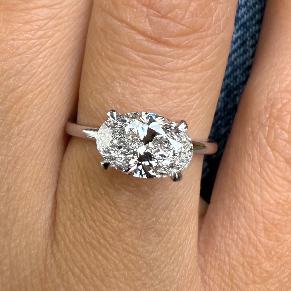 Zephyr East West Lab Grown Diamond Engagement Ring