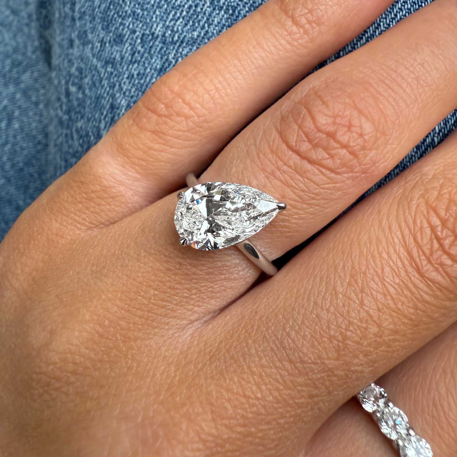 Orion Tilted Lab Grown Diamond Engagement Ring
