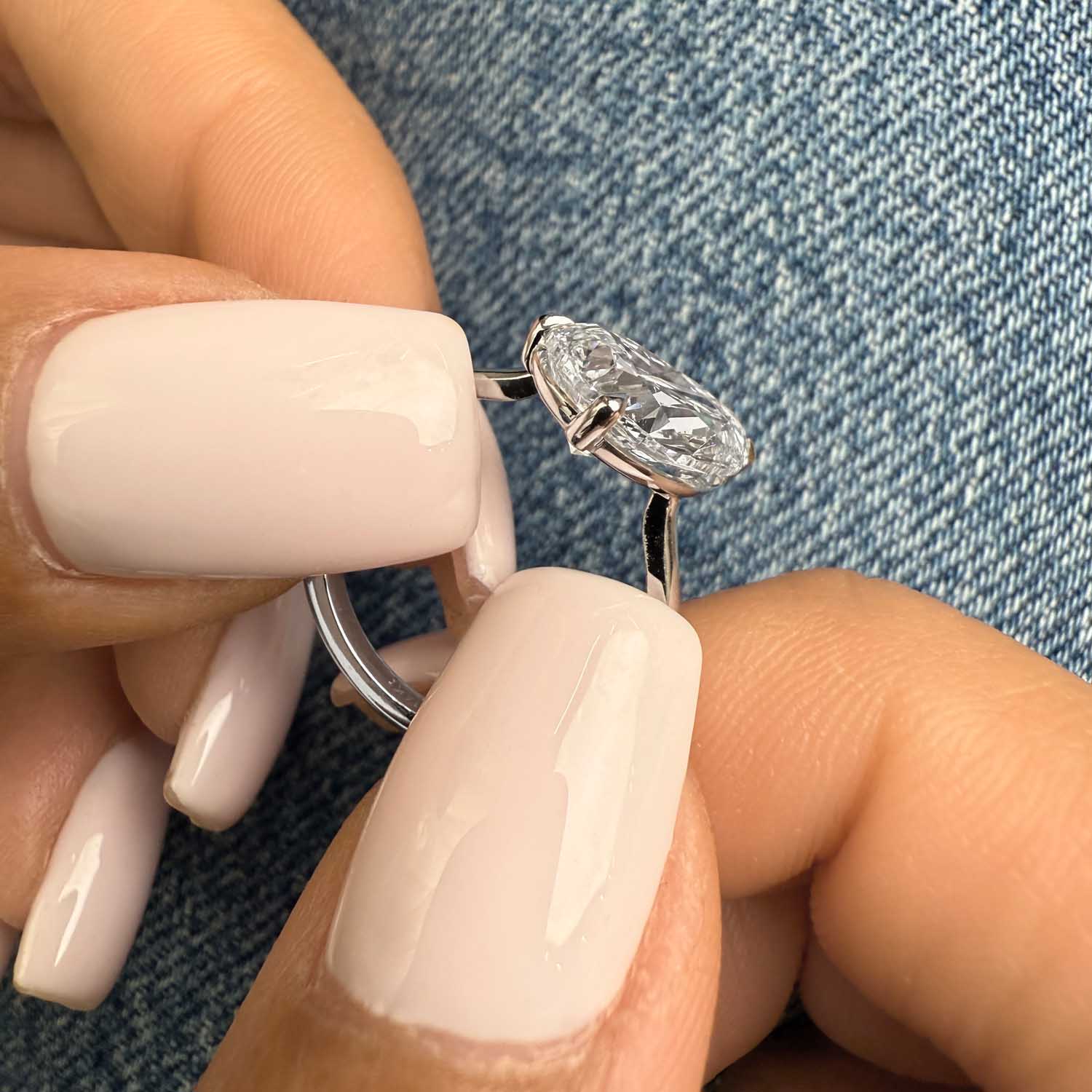 Orion Tilted Lab Grown Diamond Engagement Ring