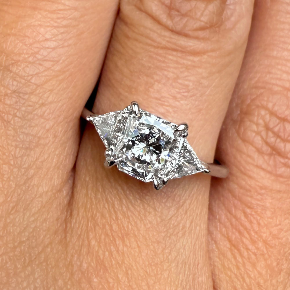 Indigo Three Stone Lab Grown Diamond Engagement Ring