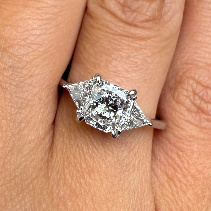 Indigo Three Stone Lab Grown Diamond Engagement Ring