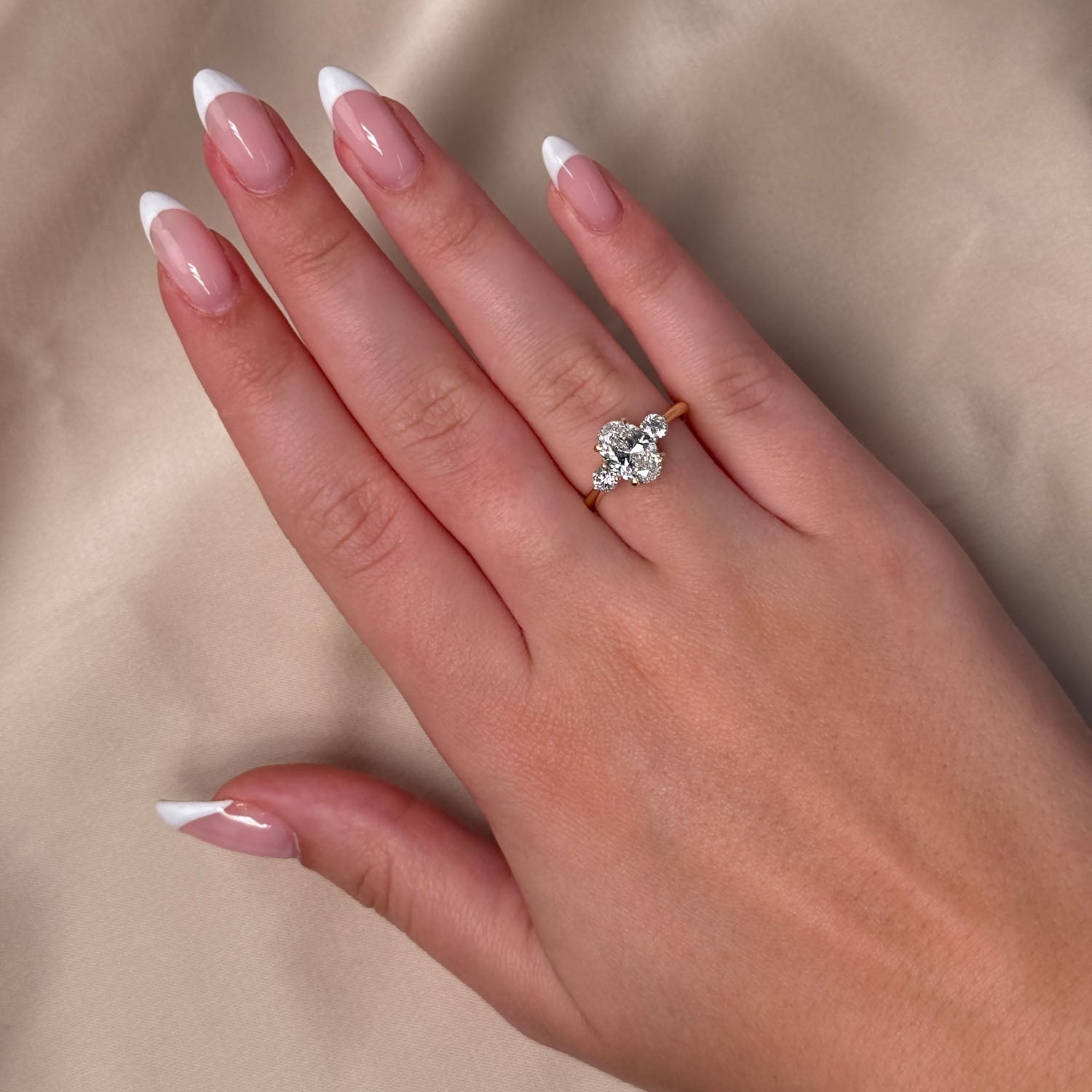 Astrid Three Stone Lab Grown Diamond Engagement Ring