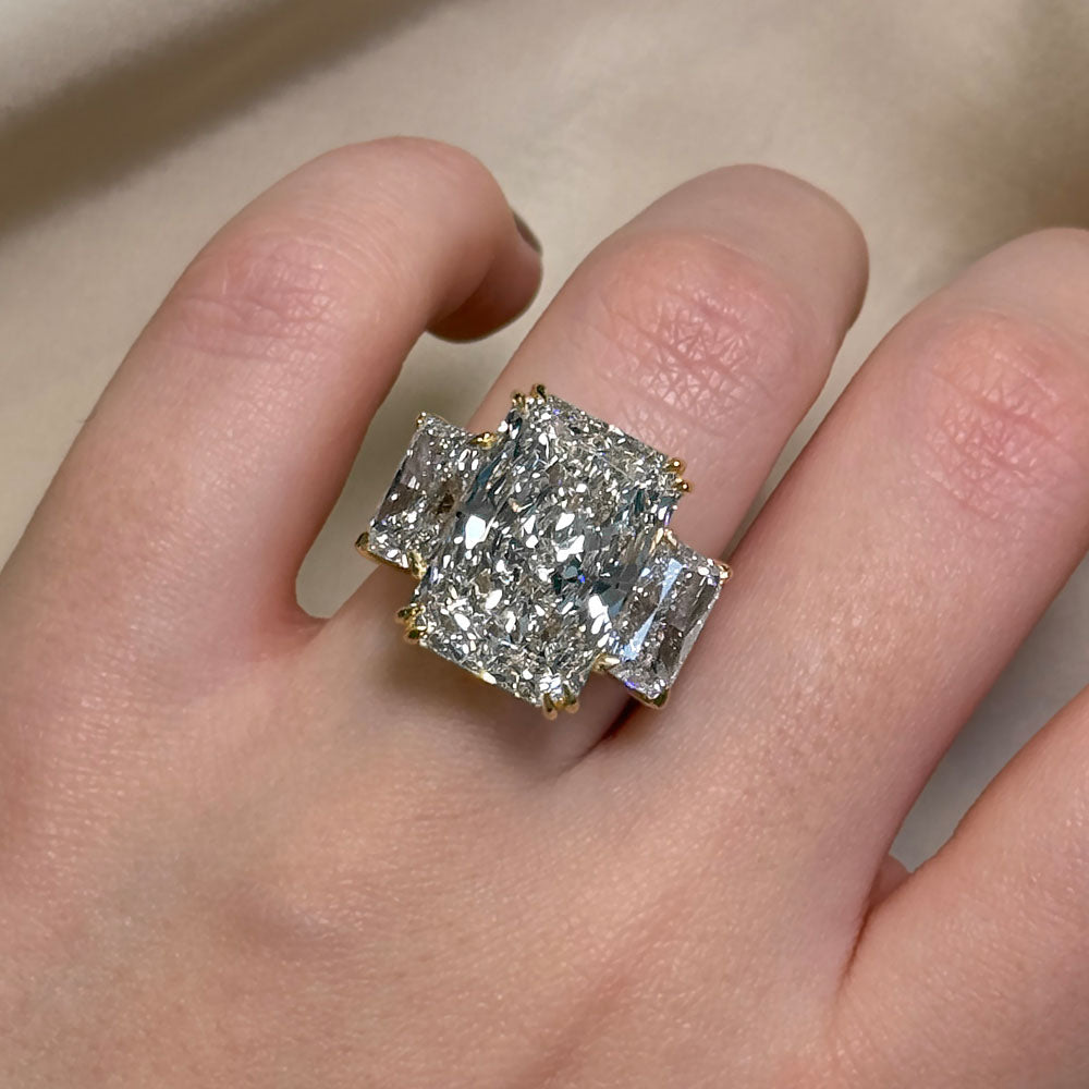 Silas Three Stone Lab Grown Diamond Engagement Ring - Featured Image