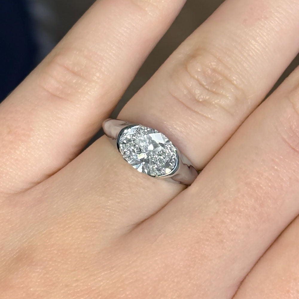 Axel East West Lab Grown Diamond Engagement Ring - Featured Image