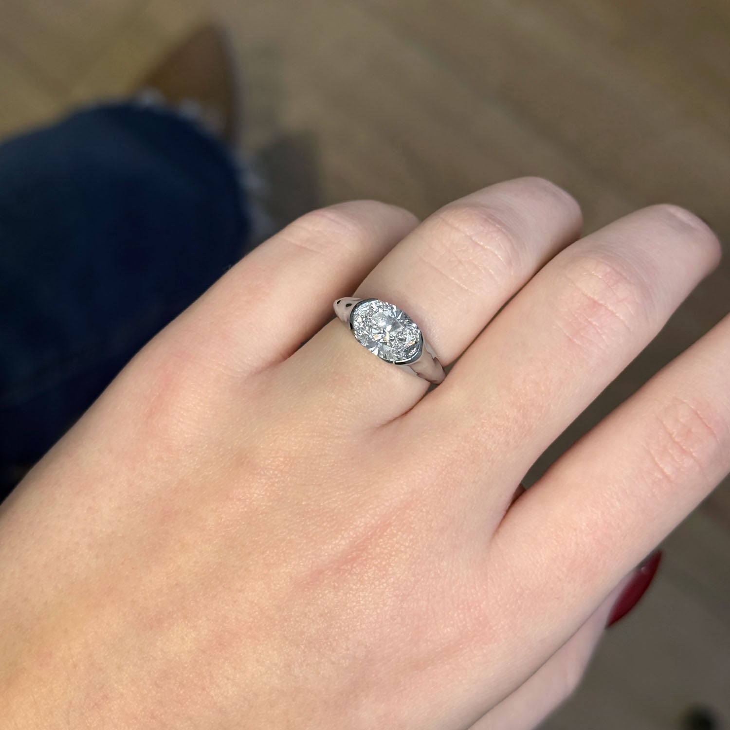 Axel East West Lab Grown Diamond Engagement Ring