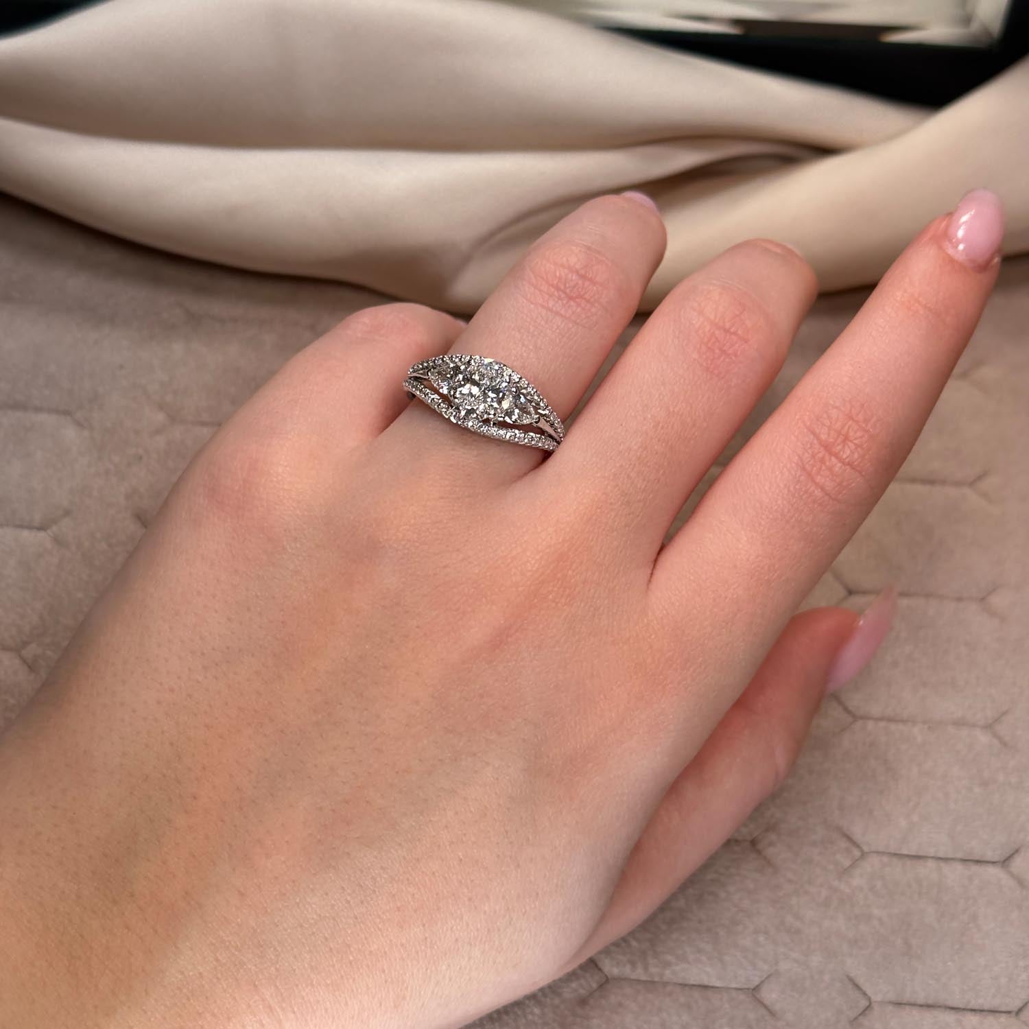 Finnian Three Stone Lab Grown Diamond Engagement Ring