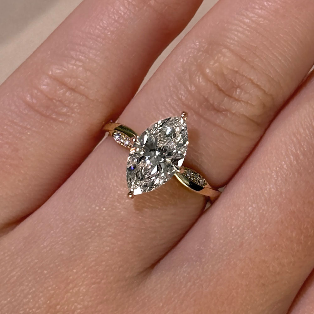 Celestial Twist Band Lab Grown Diamond Engagement Ring - Featured Image