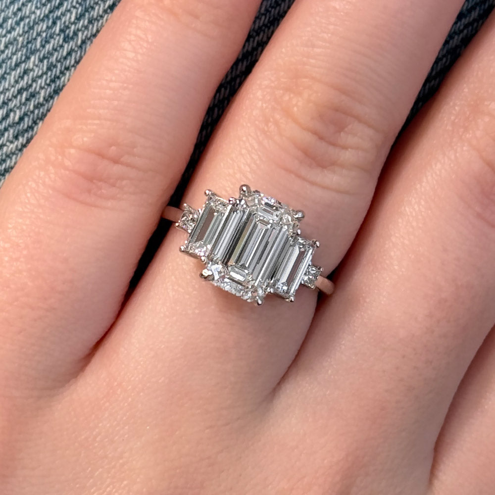 Vesper Five Stone Lab Grown Diamond Engagement Ring - Featured Image
