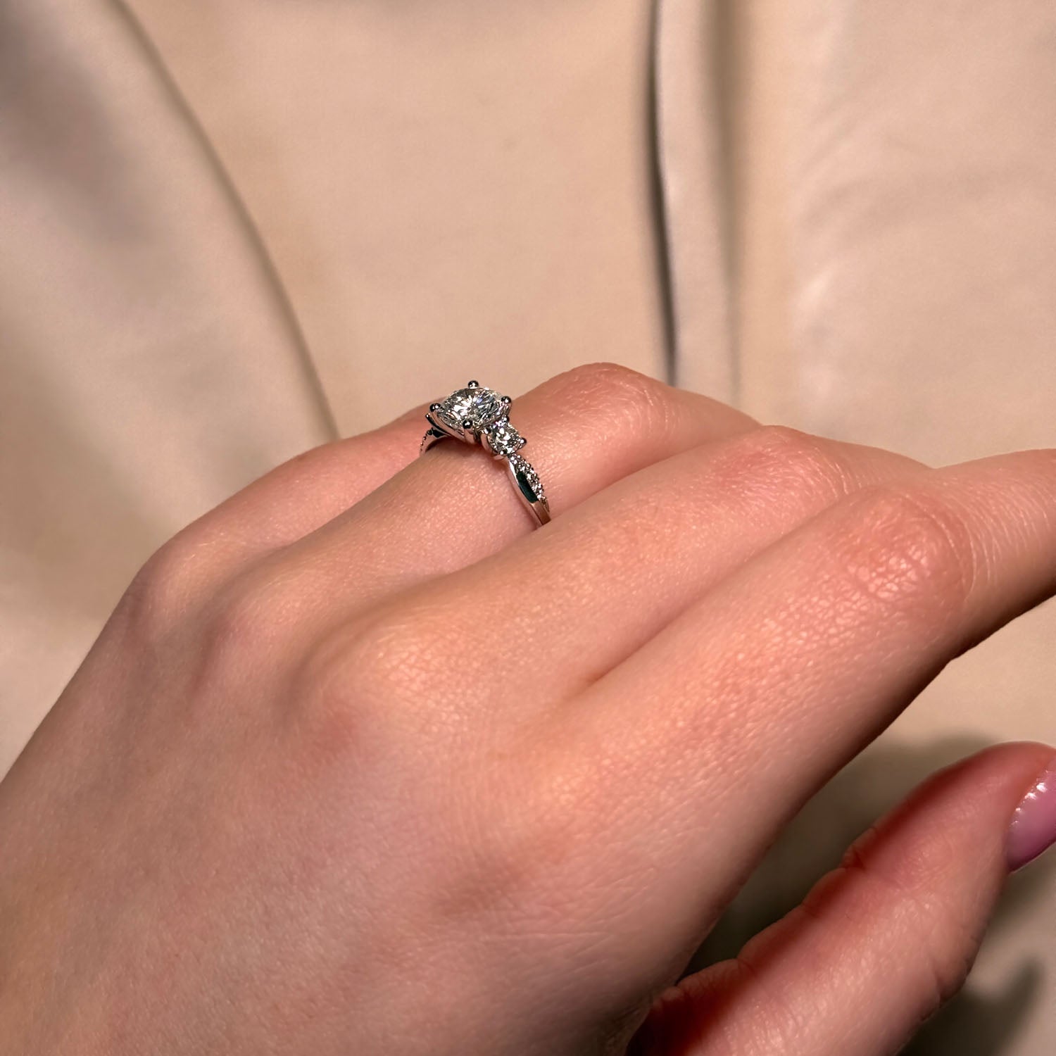 Nova Twisted Band Lab Grown Diamond Engagement Ring