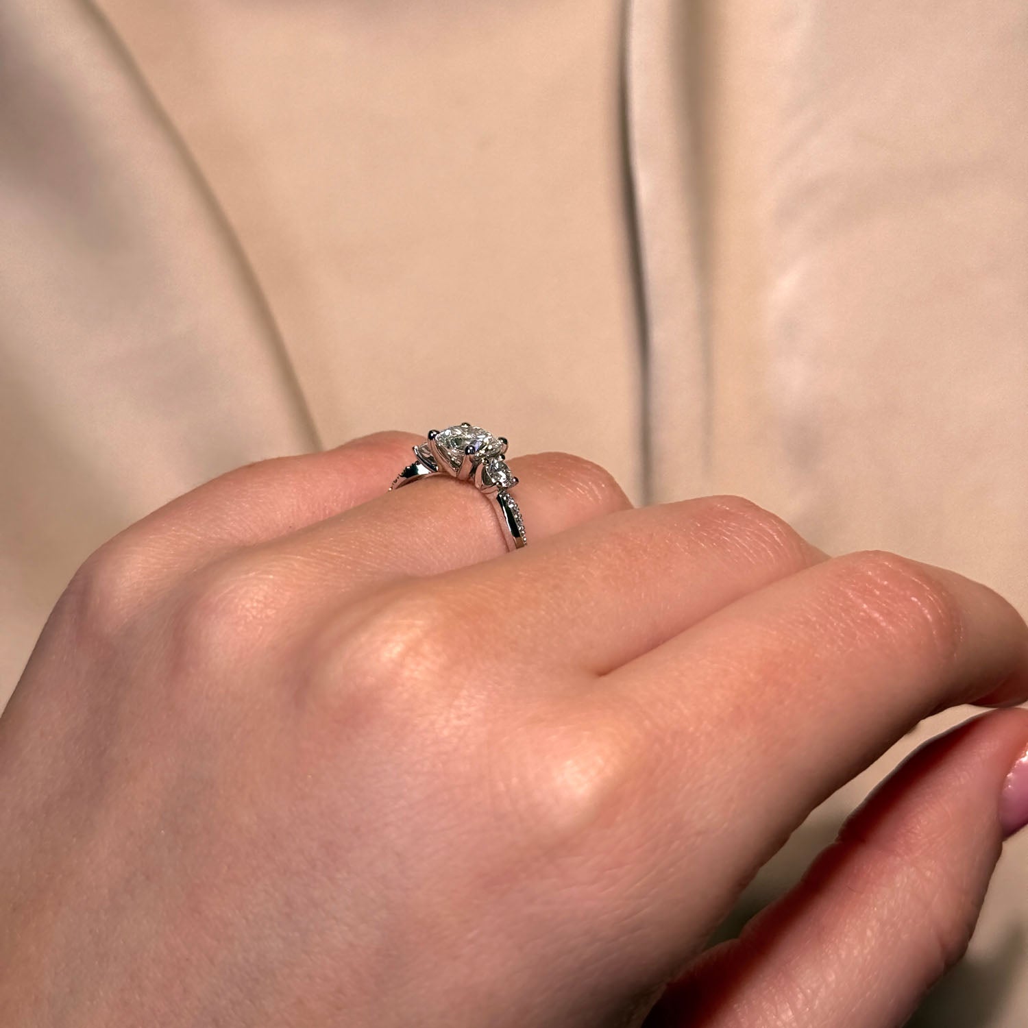 Nova Twisted Band Lab Grown Diamond Engagement Ring
