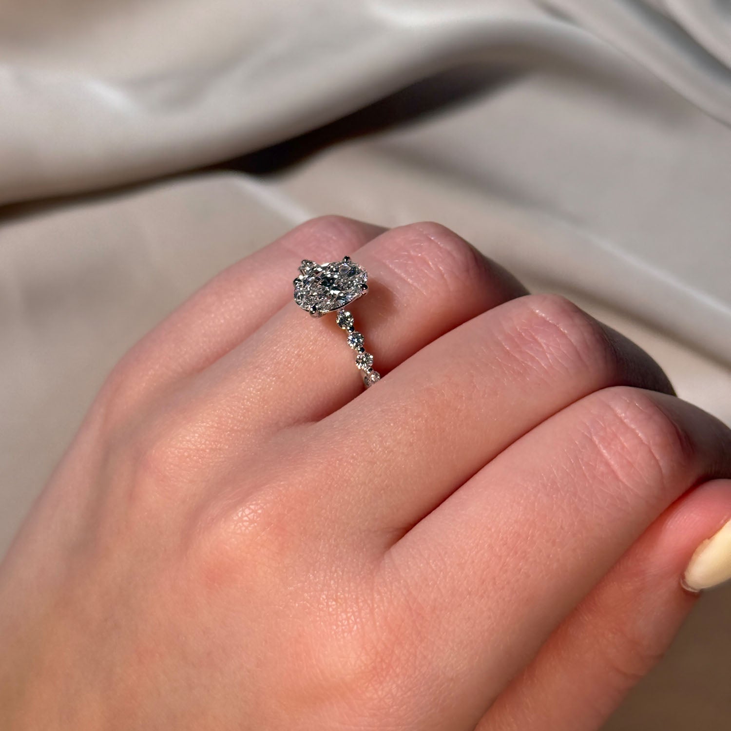 Celeste Shared Prong Lab Grown Diamond Engagement Ring