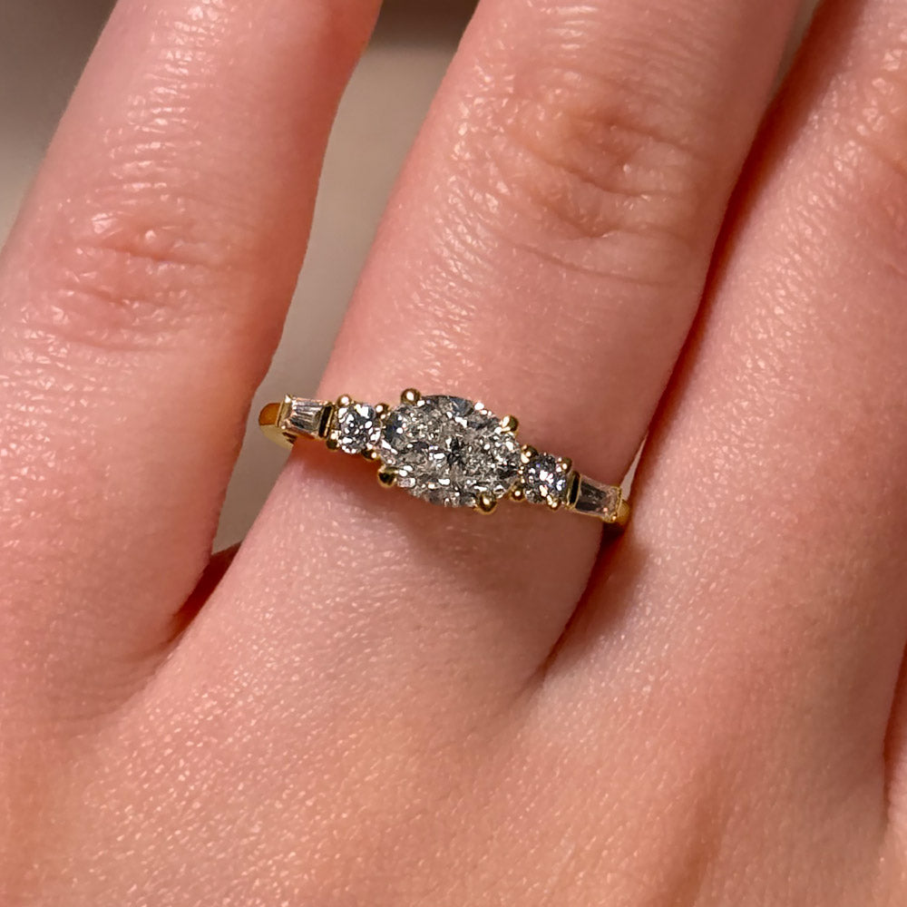 Celine Five Stone Lab Grown Diamond Engagement Ring