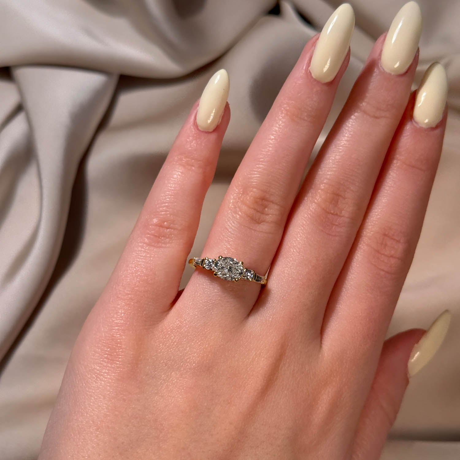 Celine Five Stone Lab Grown Diamond Engagement Ring