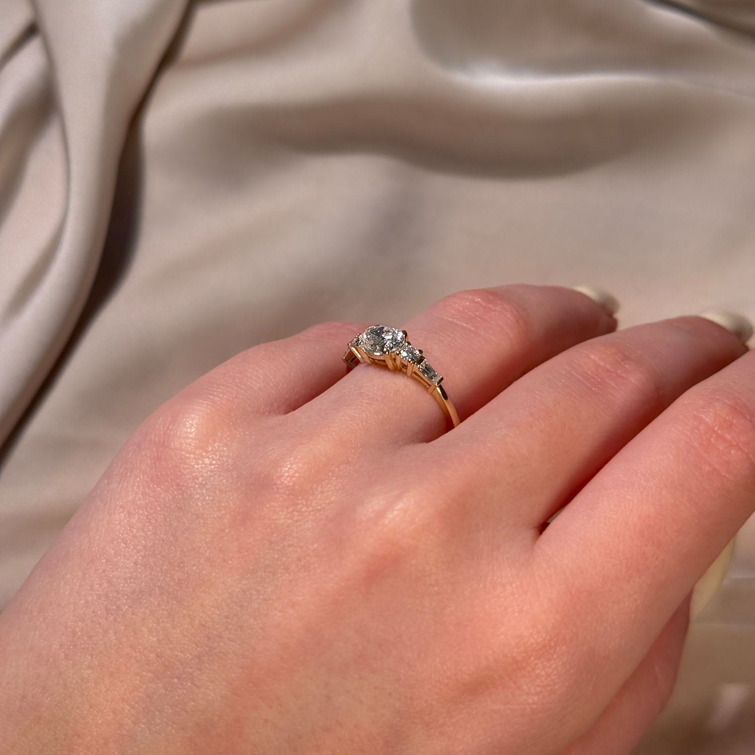 Celine Five Stone Lab Grown Diamond Engagement Ring