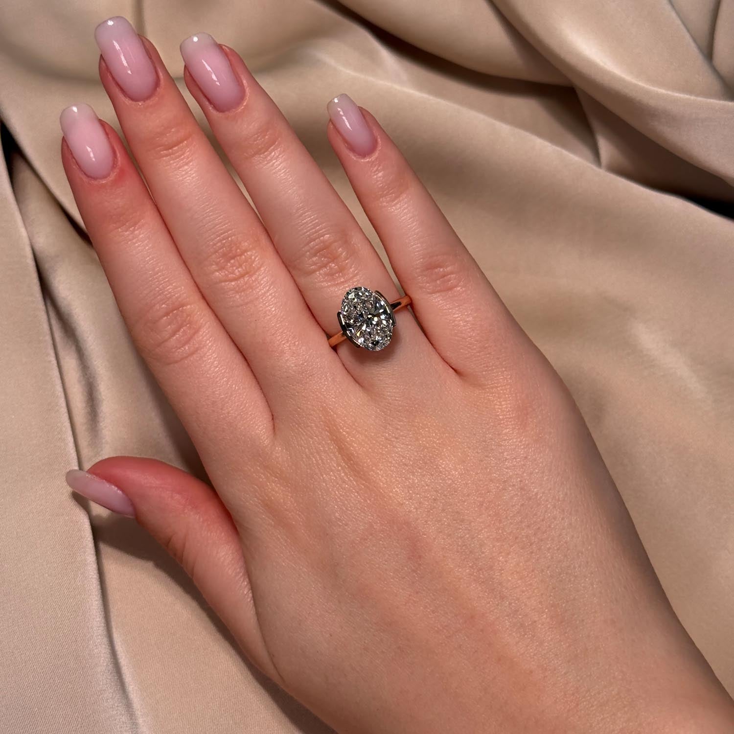 Juliet Half Bezel Solitaire Lab Grown Diamond Engagement Ring