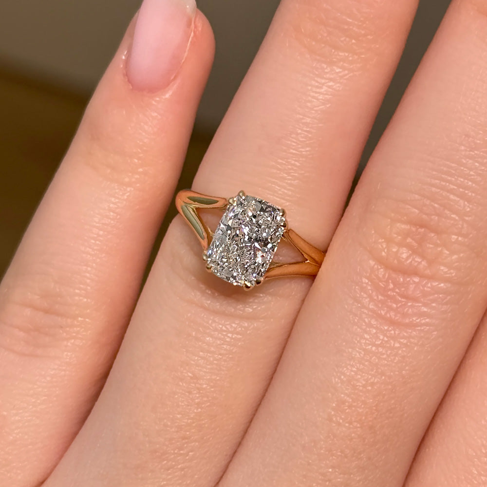 Mila Double Prong Solitaire Lab Grown Diamond Engagement Ring - Featured Image
