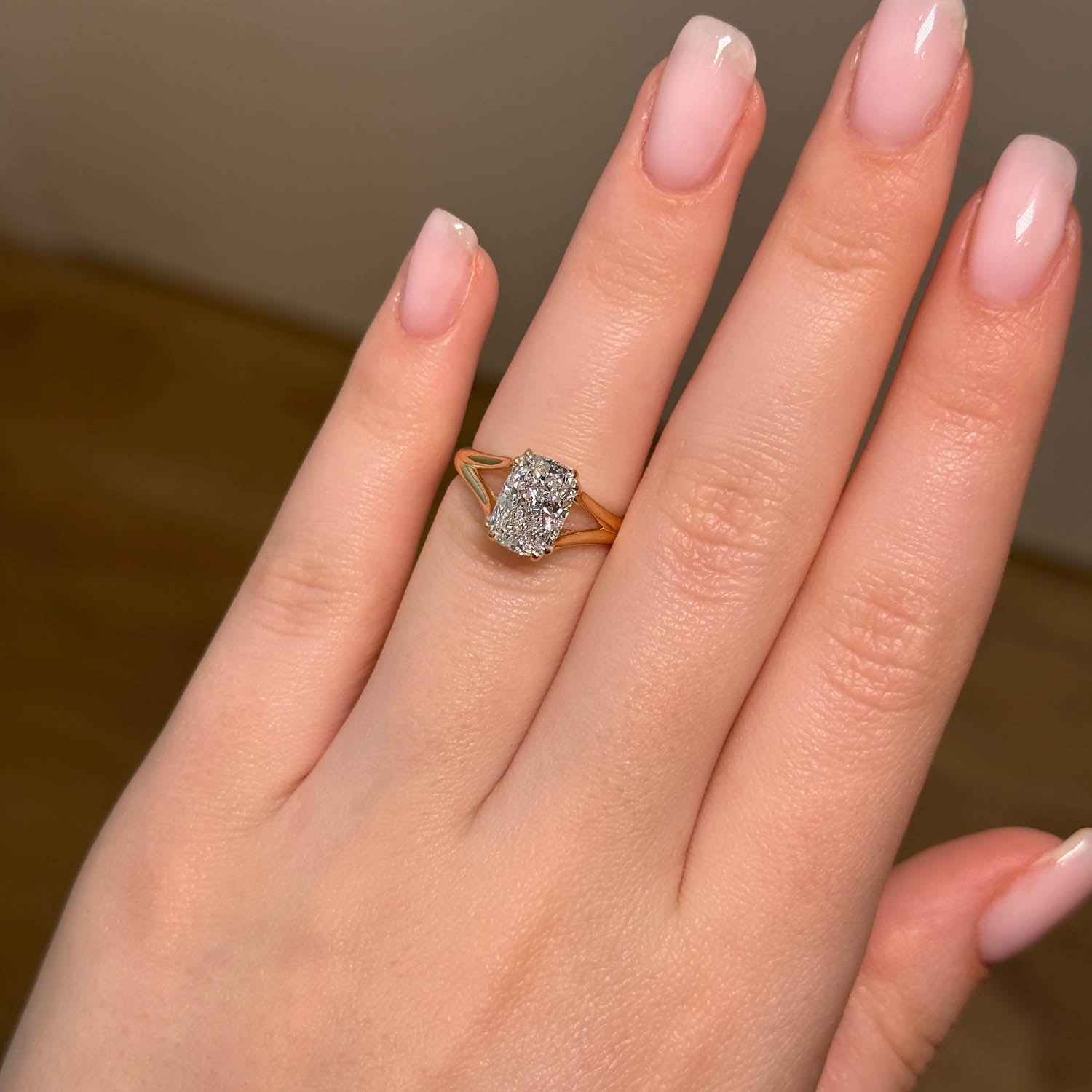 Mila Double Prong Solitaire Lab Grown Diamond Engagement Ring