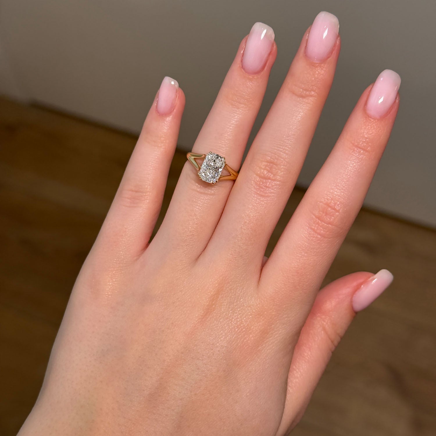 Mila Double Prong Solitaire Lab Grown Diamond Engagement Ring