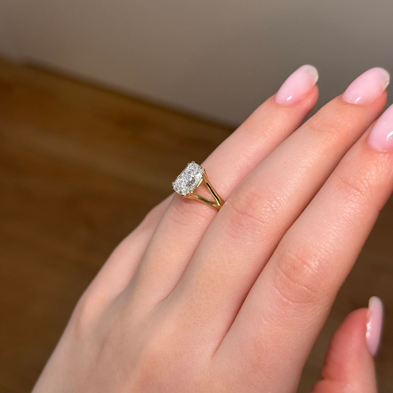 Mila Double Prong Solitaire Lab Grown Diamond Engagement Ring