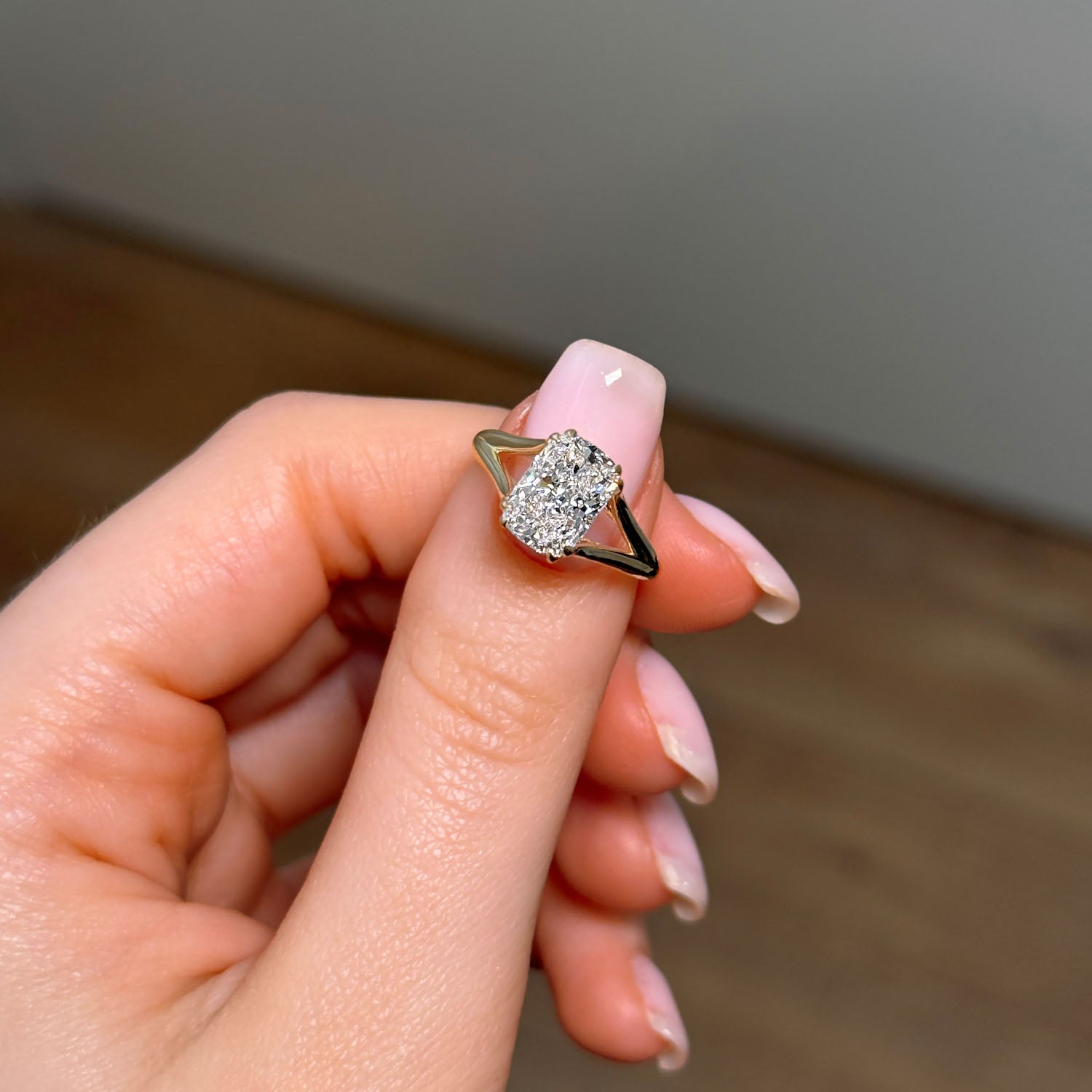 Mila Double Prong Solitaire Lab Grown Diamond Engagement Ring