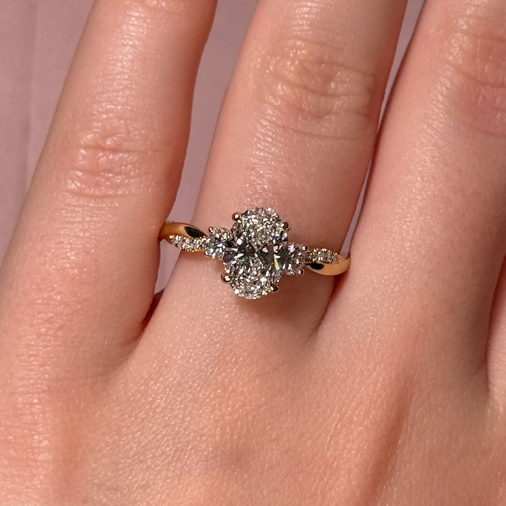 Lumina Twisted Band Lab Grown Diamond Engagement Ring - Featured Image
