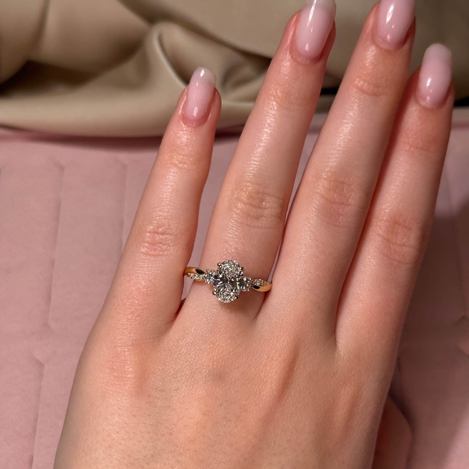 Lumina Twisted Band Lab Grown Diamond Engagement Ring