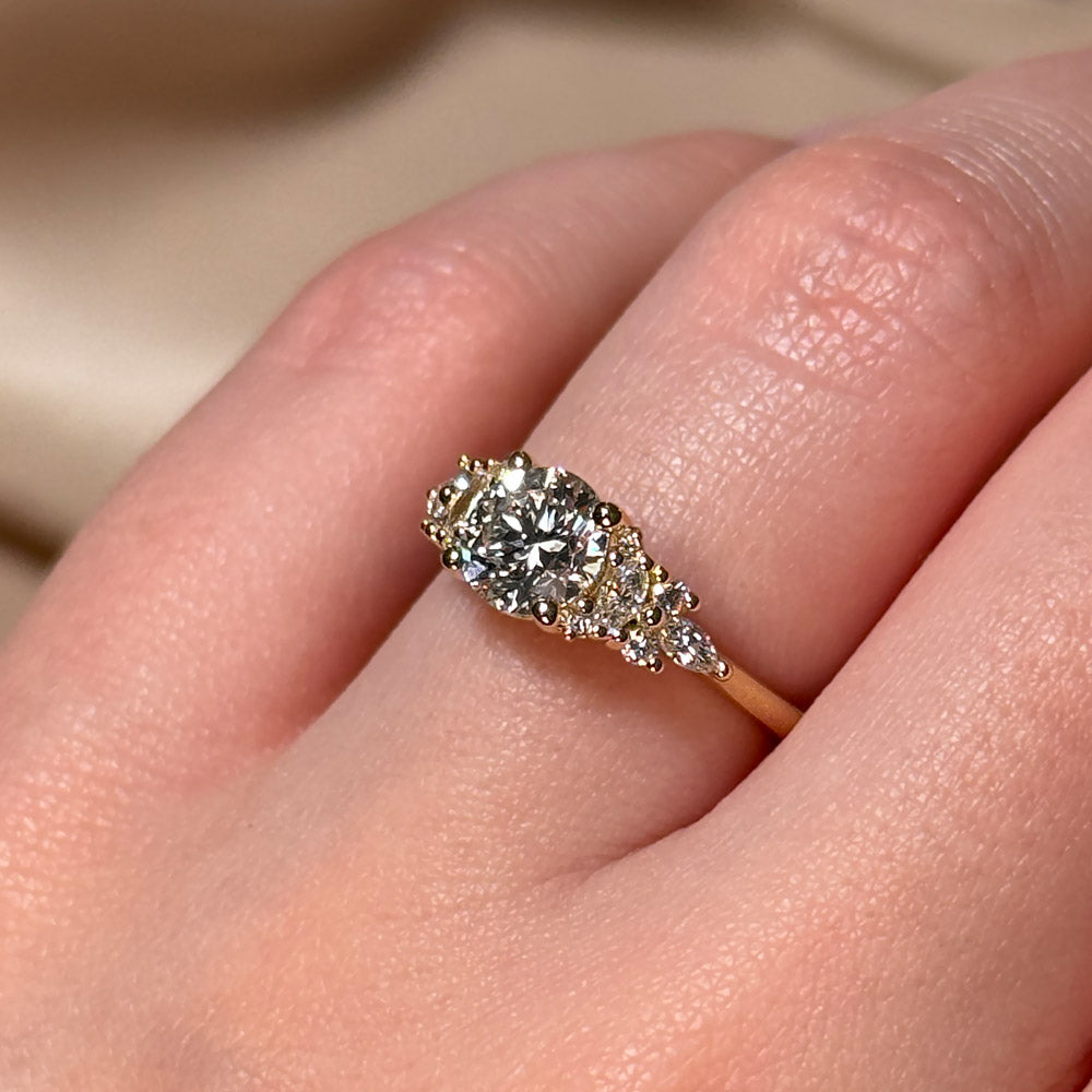 Everly Cluster Lab Grown Diamond Engagement Ring - Featured Image