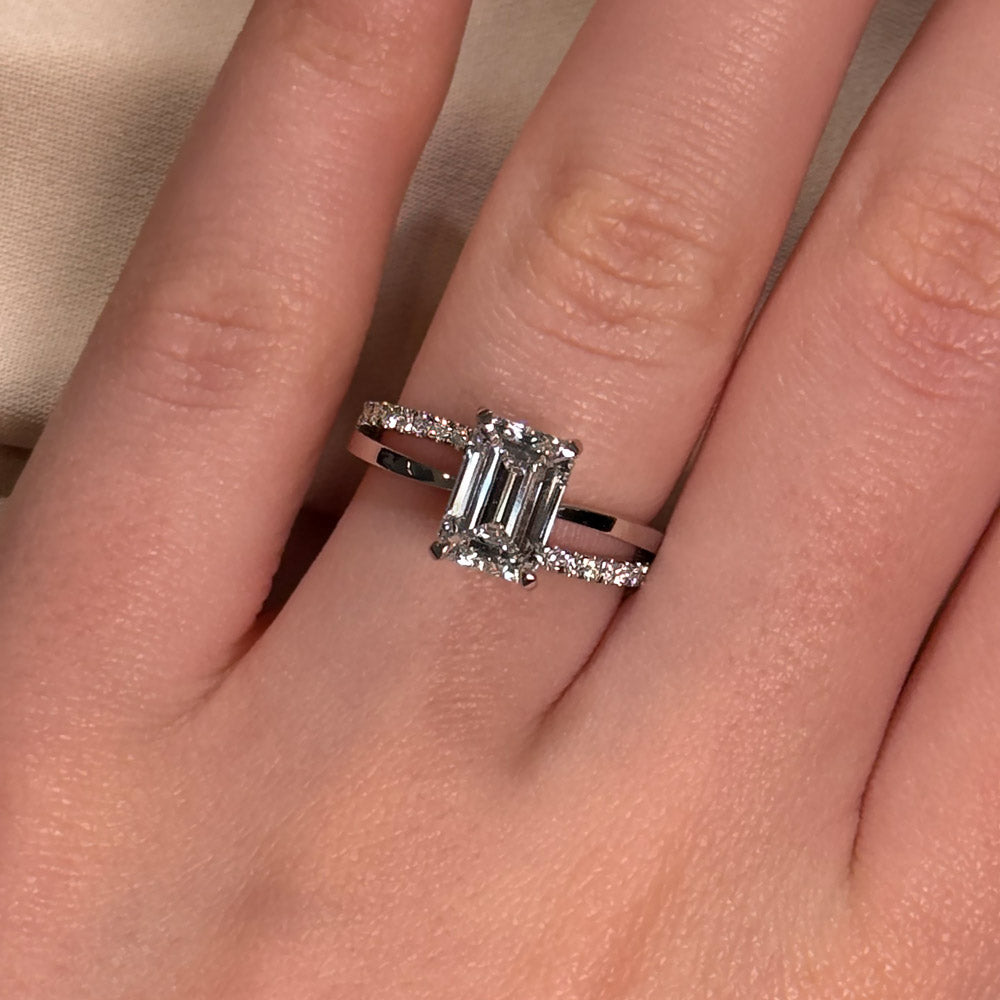 Sonnet Split Shank Lab Grown Diamond Engagement Ring - Featured Image