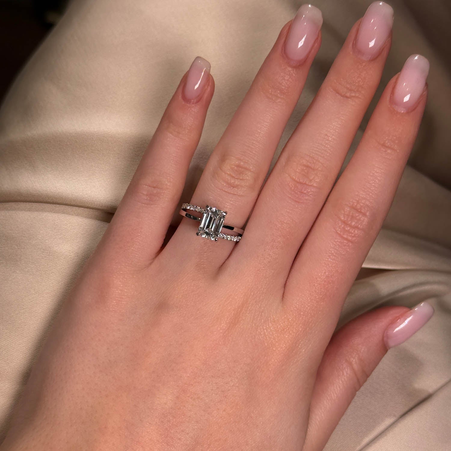 Sonnet Split Shank Lab Grown Diamond Engagement Ring