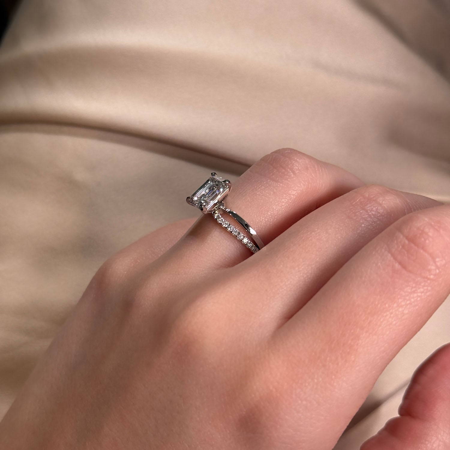 Sonnet Split Shank Lab Grown Diamond Engagement Ring