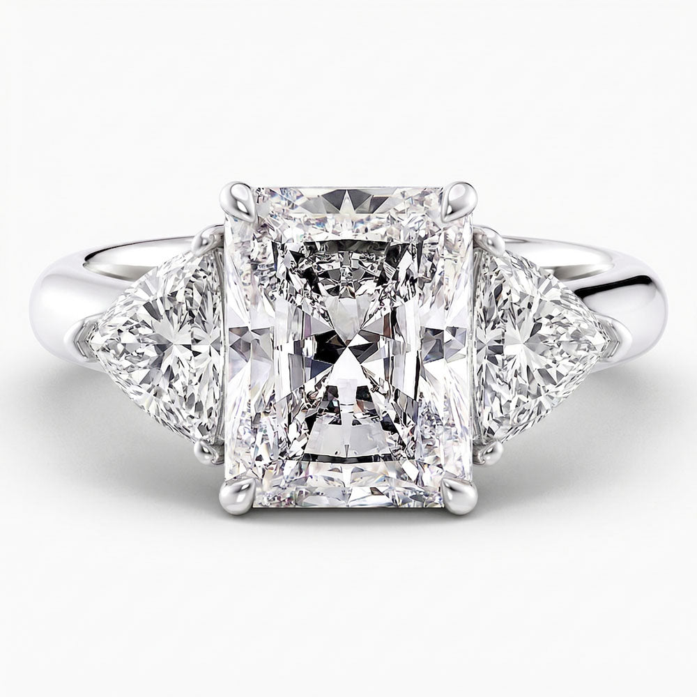Amour Three Stone Lab Grown Diamond Engagement Ring - Featured Image