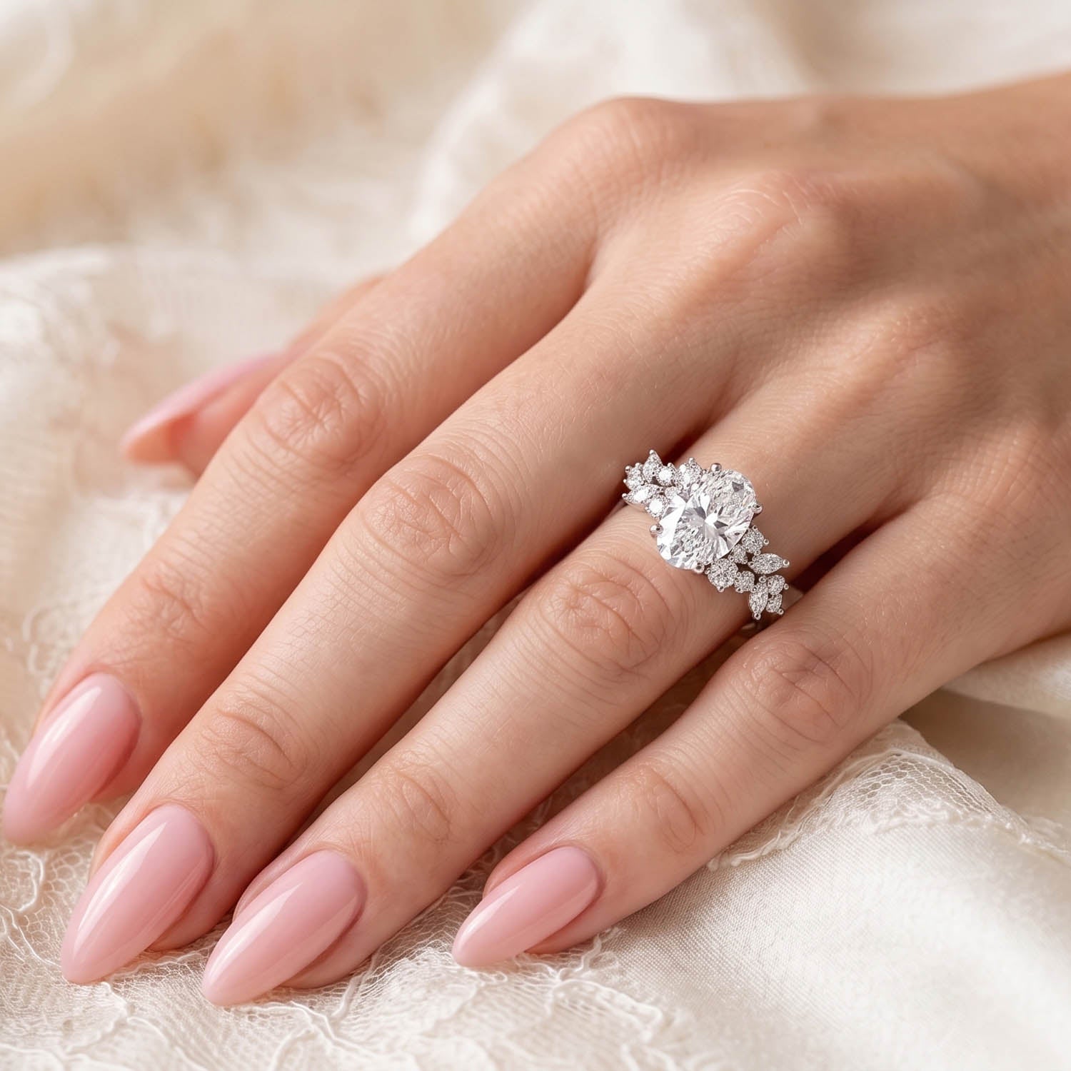Zenith Snowdrift Lab Grown Diamond Engagement Ring