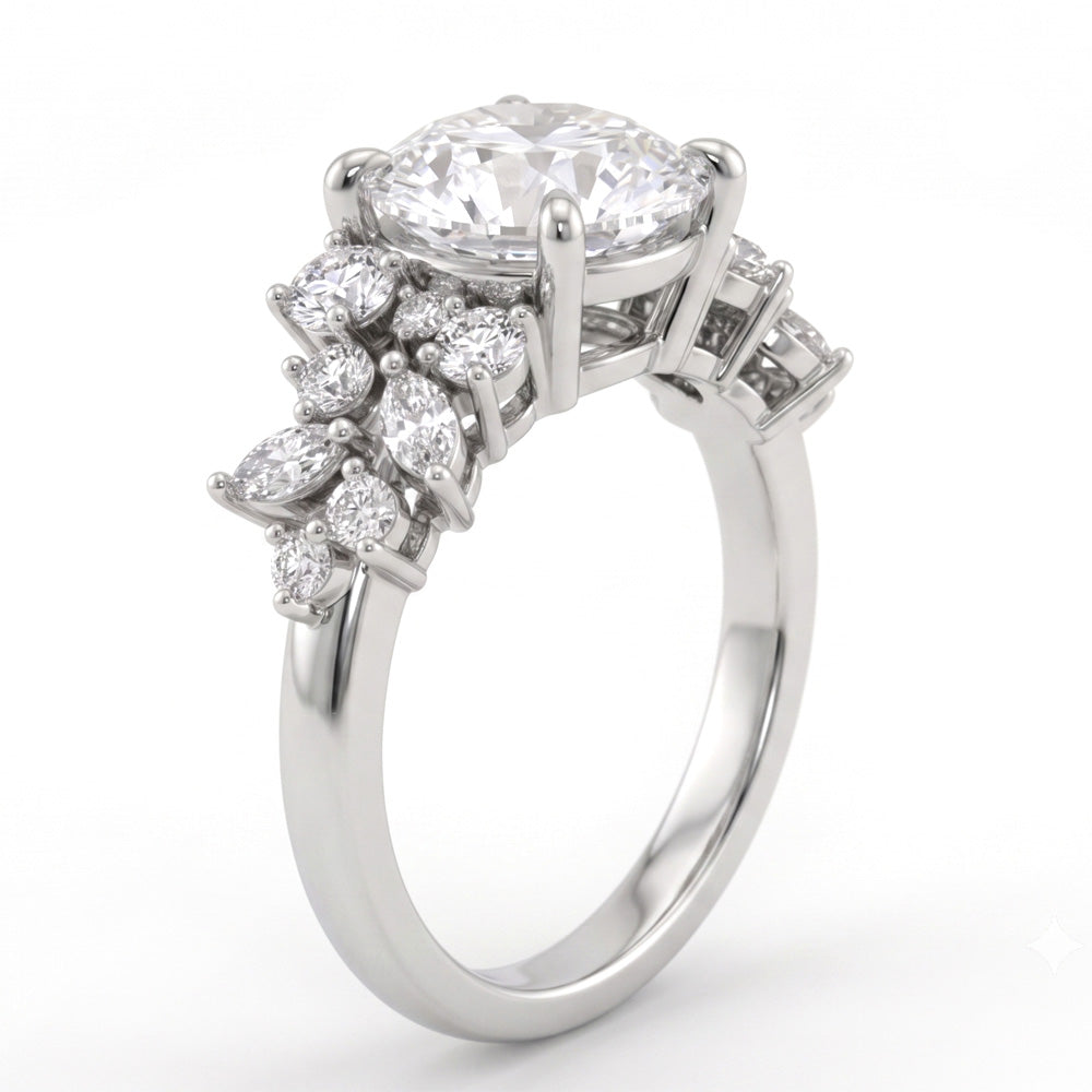 Zenith Snowdrift Lab Grown Diamond Engagement Ring