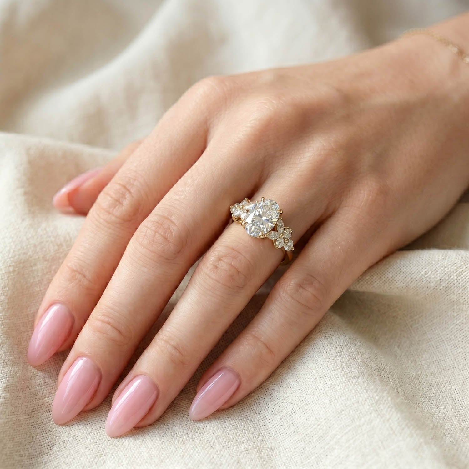 Bliss Cluster Lab Grown Diamond Engagement Ring