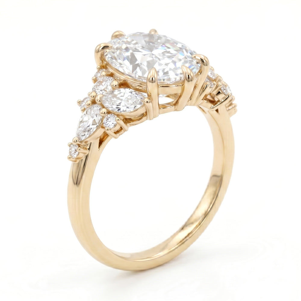 Empress Cluster Lab Grown Diamond Engagement Ring