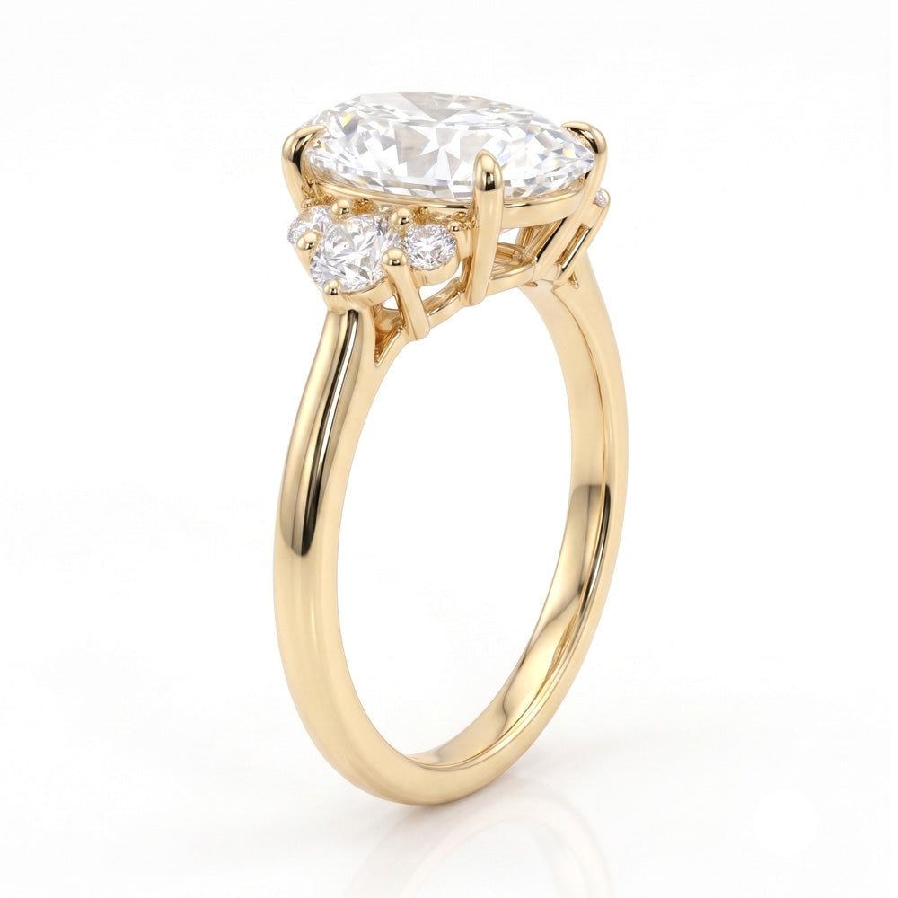 Echo Cluster Lab Grown Diamond Engagement Ring