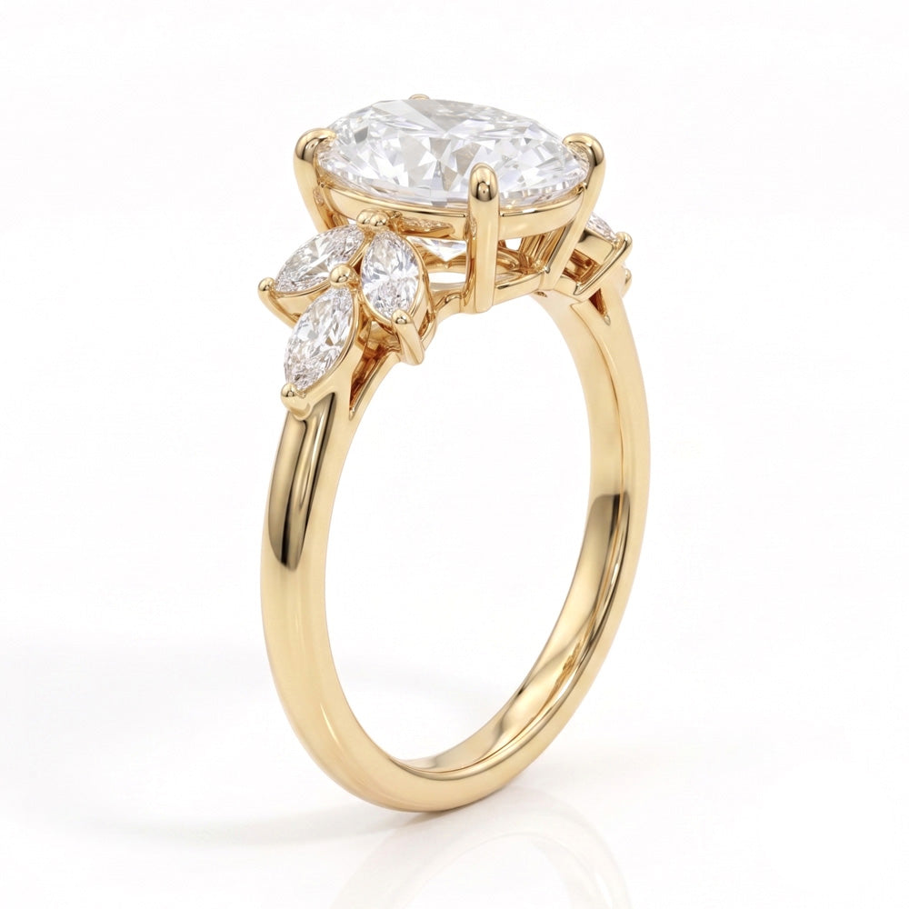 Apex Cluster Lab Grown Diamond Engagement Ring