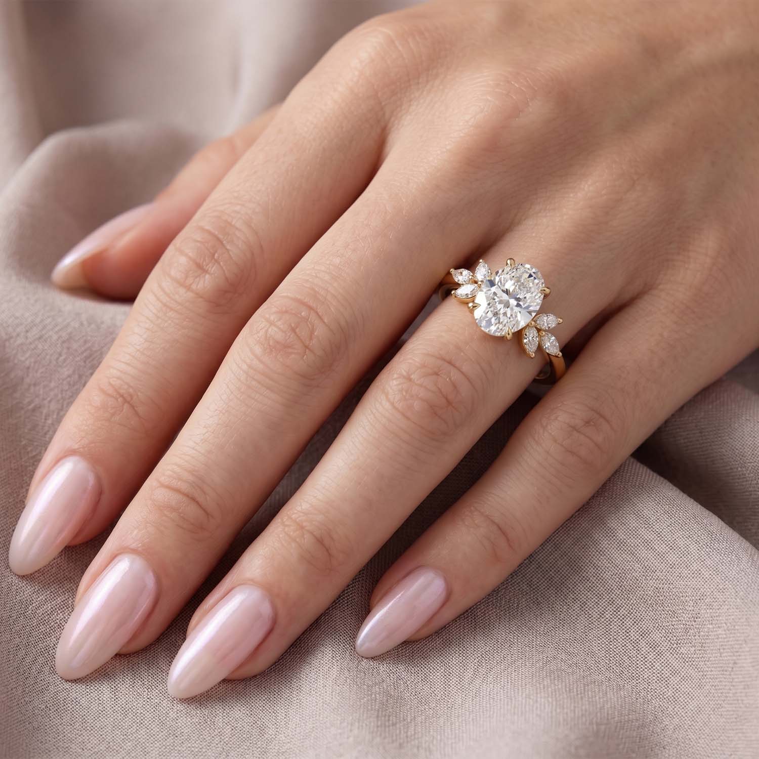 Apex Cluster Lab Grown Diamond Engagement Ring
