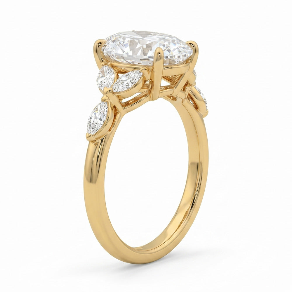 Vanguard Cluster Lab Grown Diamond Engagement Ring