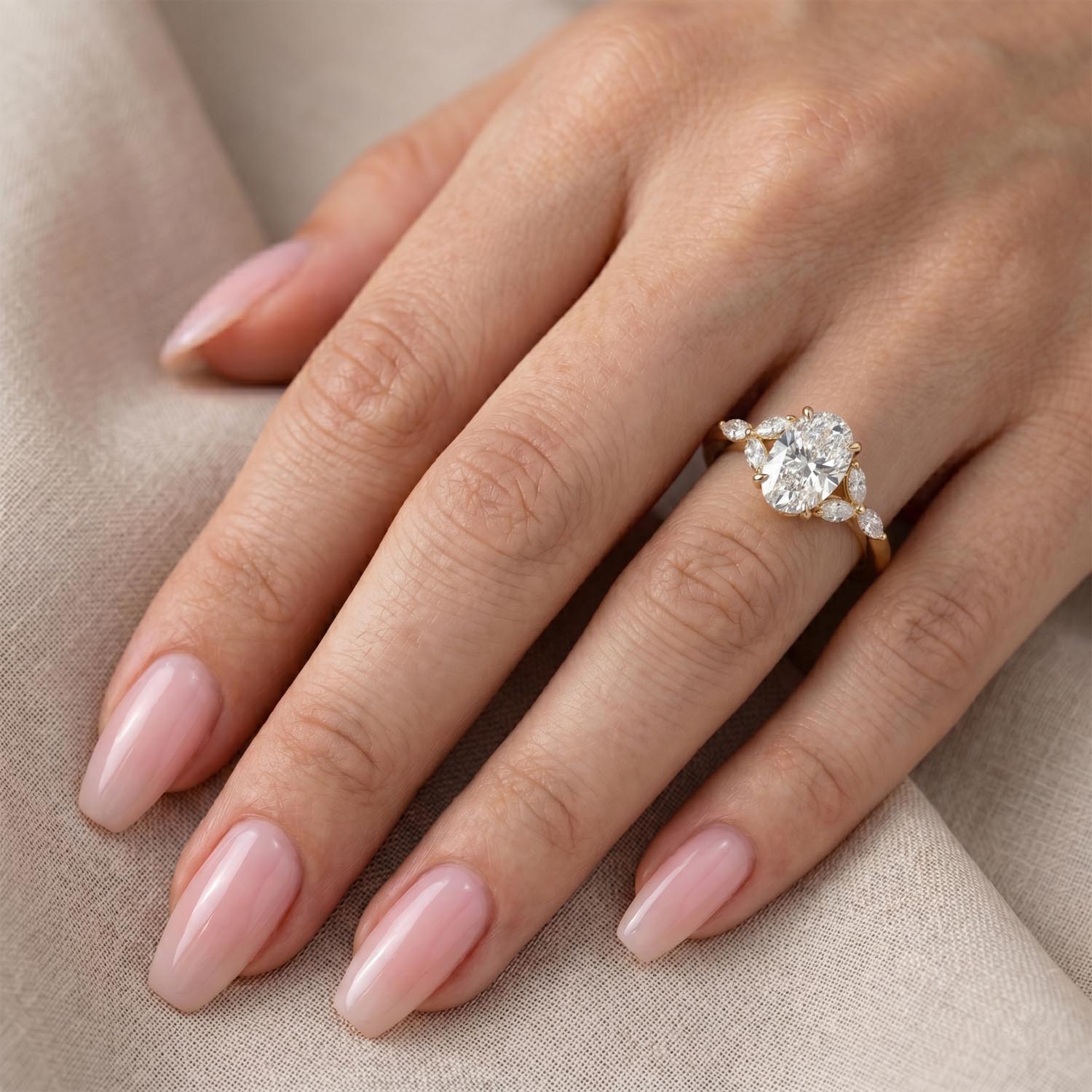 Vanguard Cluster Lab Grown Diamond Engagement Ring
