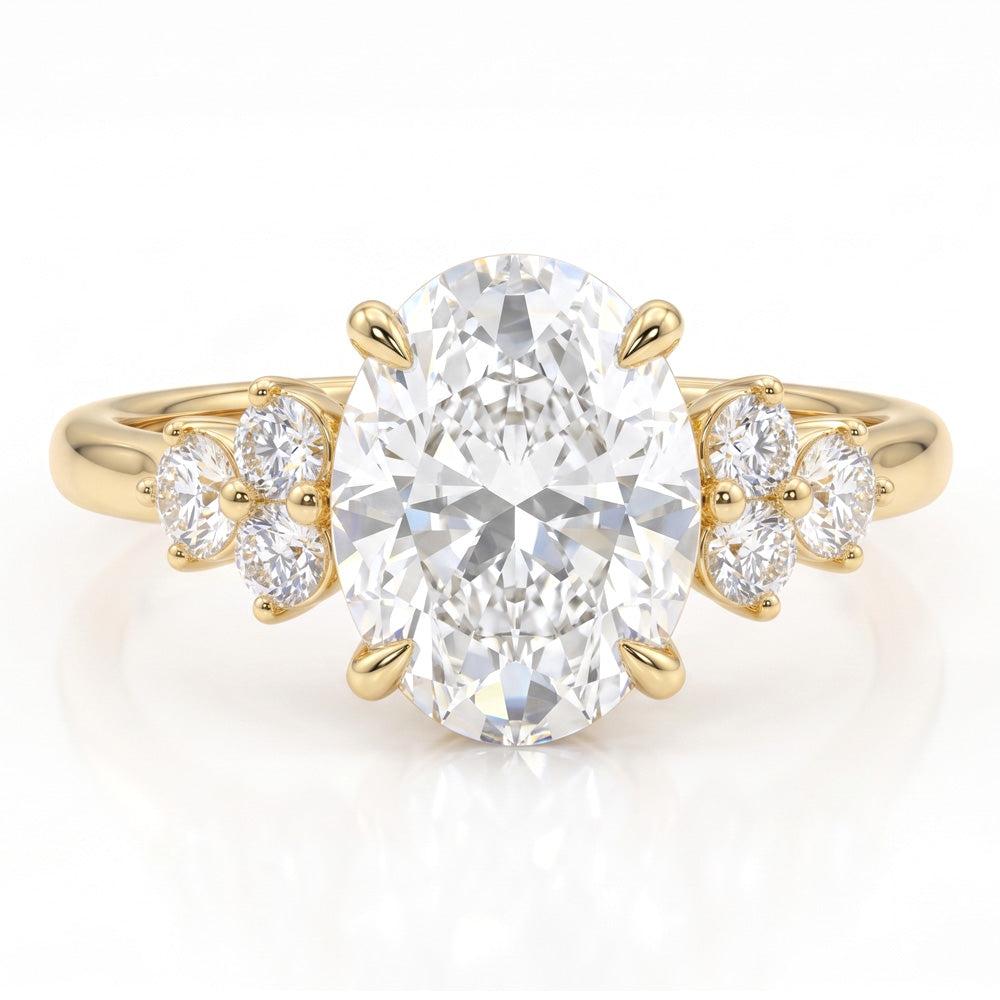 Oasis Cluster Lab Grown Diamond Engagement Ring