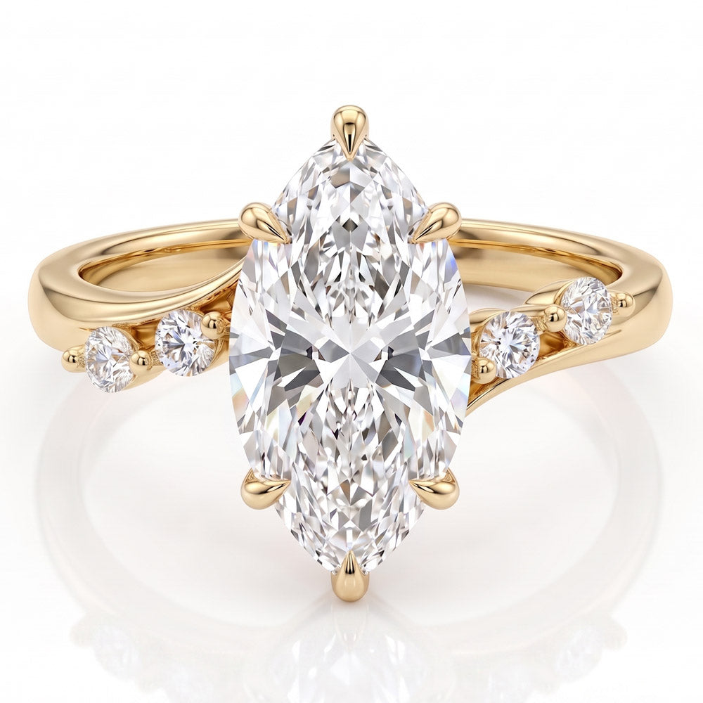 Majesty Twist Band Lab Grown Diamond Engagement Ring