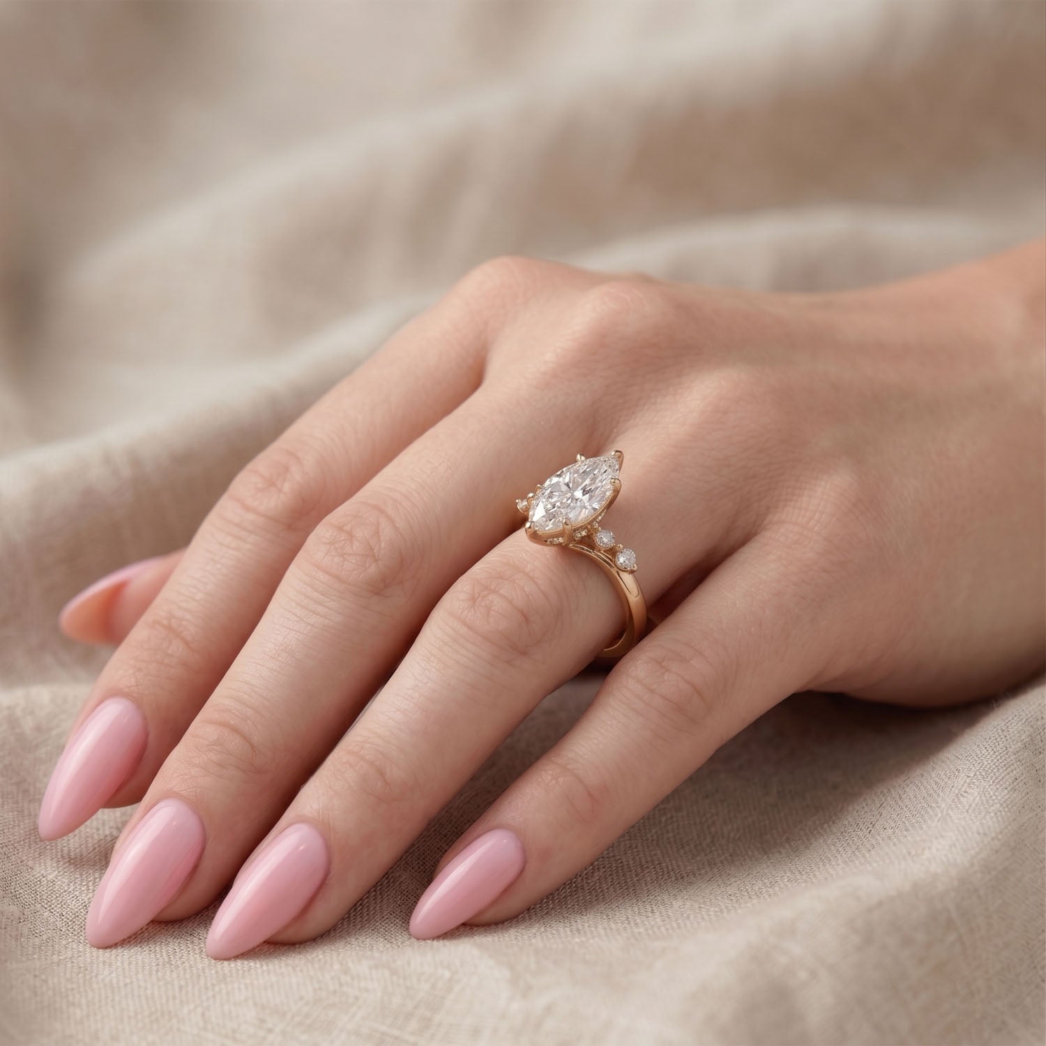 Majesty Twist Band Lab Grown Diamond Engagement Ring