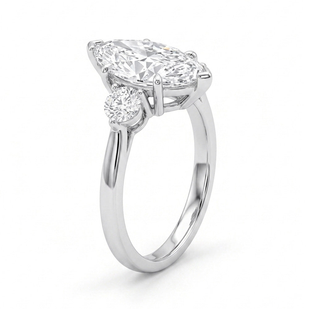Beacon Three Stone Lab Grown Diamond Engagement Ring