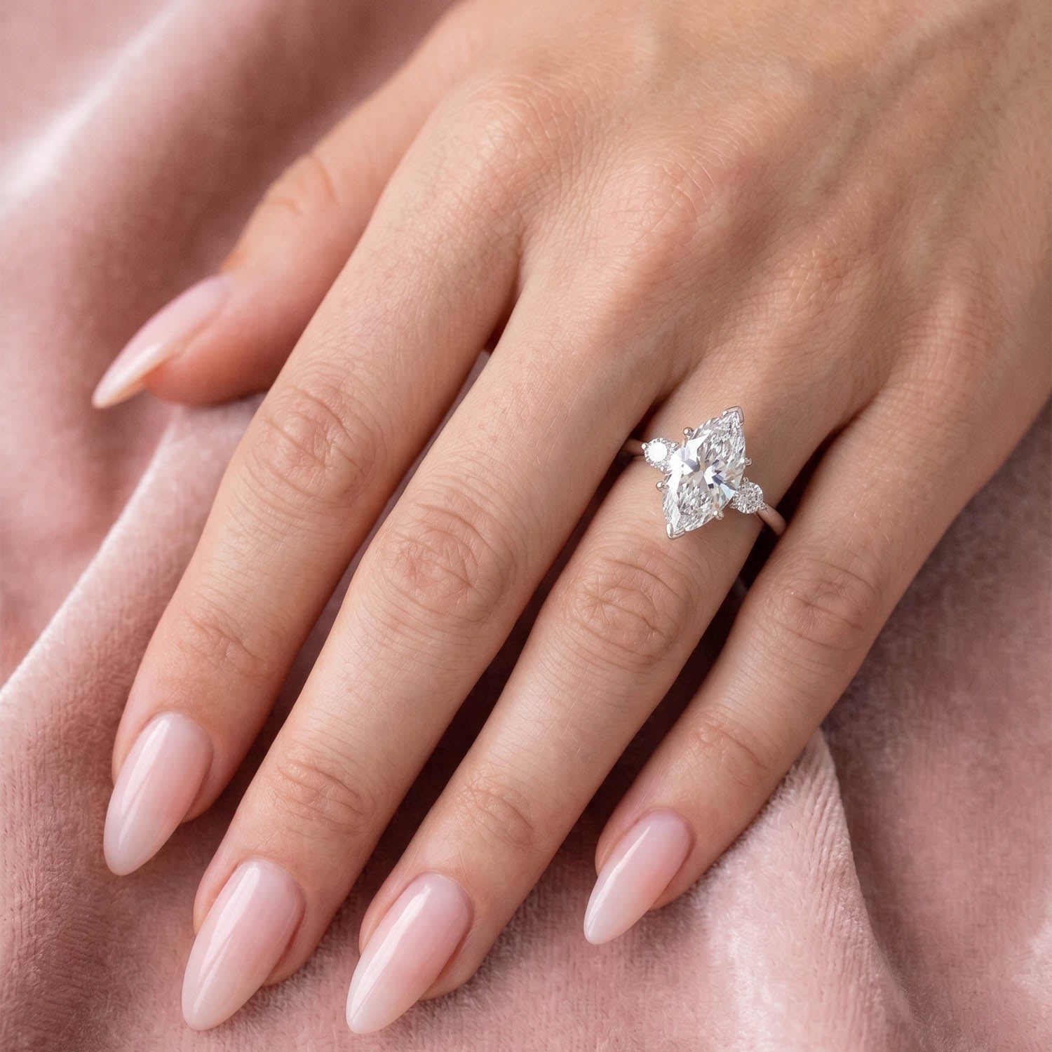 Beacon Three Stone Lab Grown Diamond Engagement Ring