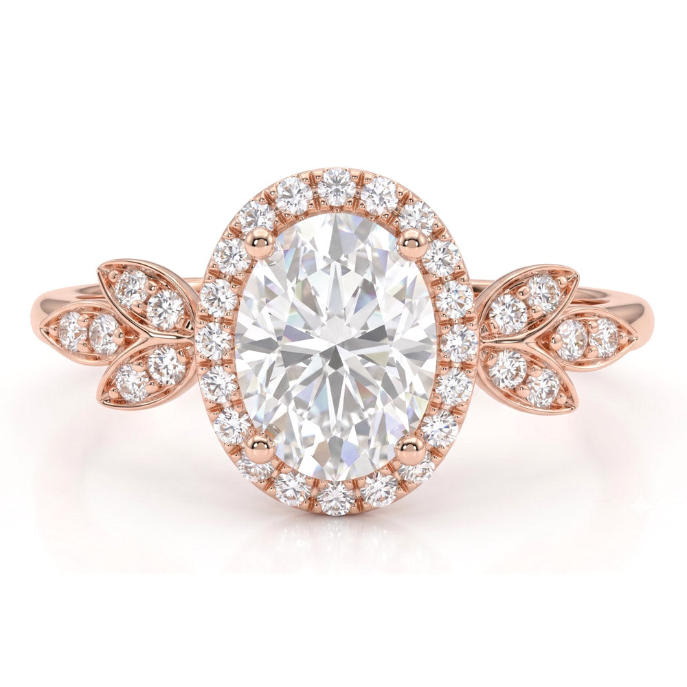 Bloom Halo Lab Grown Diamond Engagement Ring