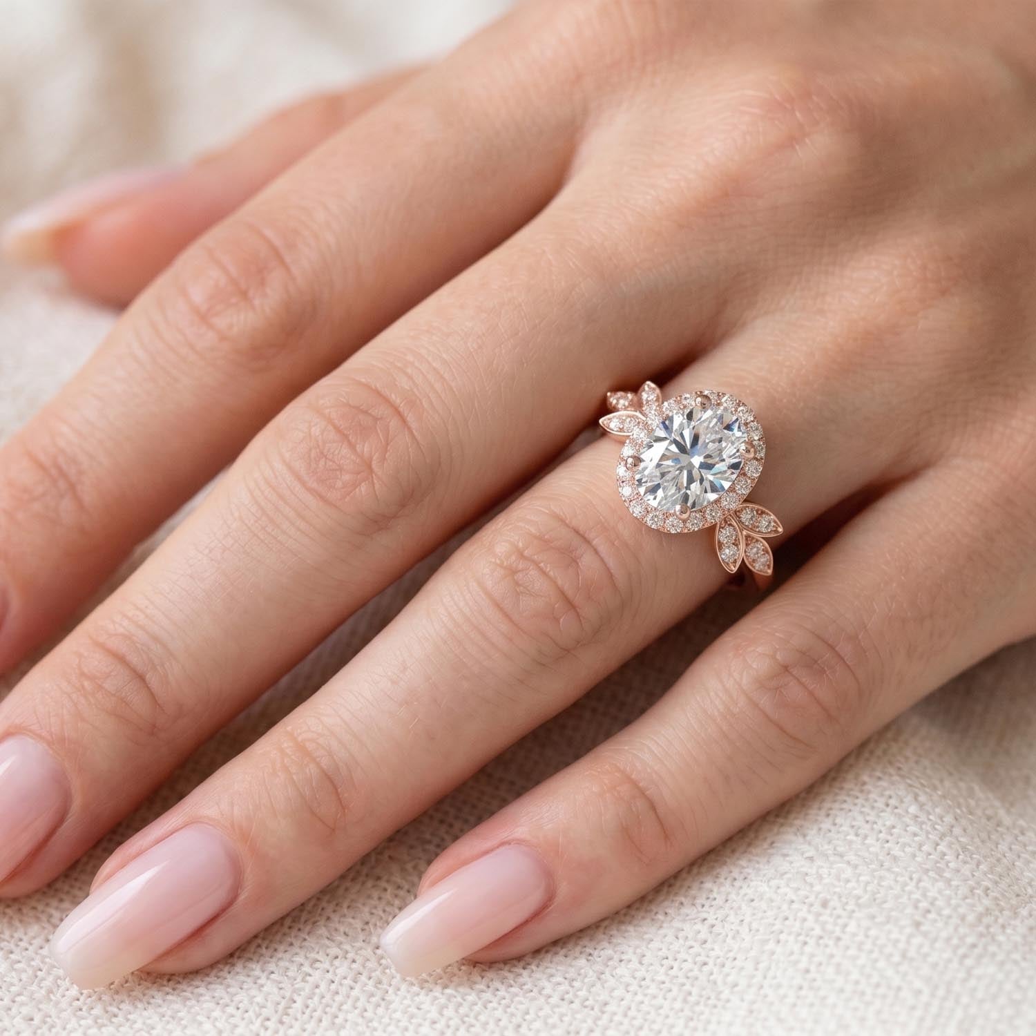 Bloom Halo Lab Grown Diamond Engagement Ring